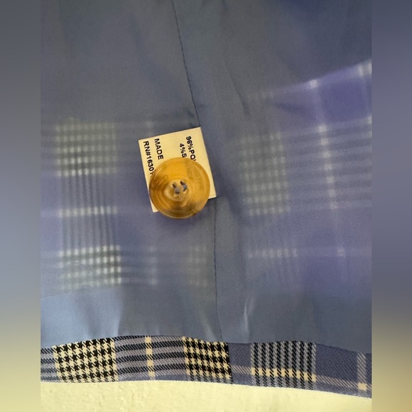 Princess Polly Mrs Nancy Blazer blue check plaid print - Picture 11 of 11